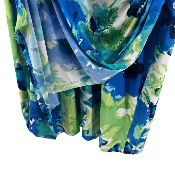 Ralph Lauren LRL Dress Womens Size 4Green Floral Stretch Surplice SheathCorpcore - Picture 6 of 11